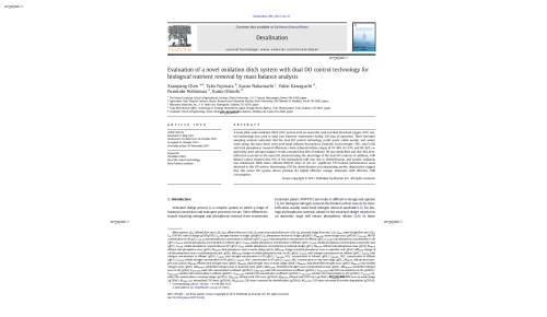 Evaluation of a novel oxidation ditch system with dual DO control technology for biological nutrient removal by mass balance analysis